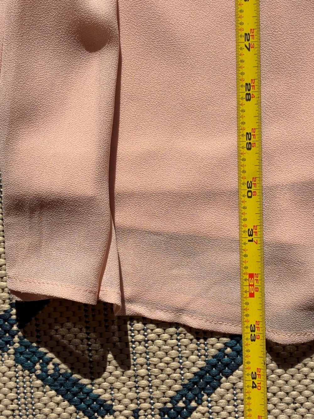 Lulu's Cold Shoulder V-Neck "Shifting Dears" Mini Dress in Pale Peach / Blush - Picture 11 of 11